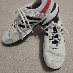 Adidas Men's White, Black, and Red Athletic Shoes